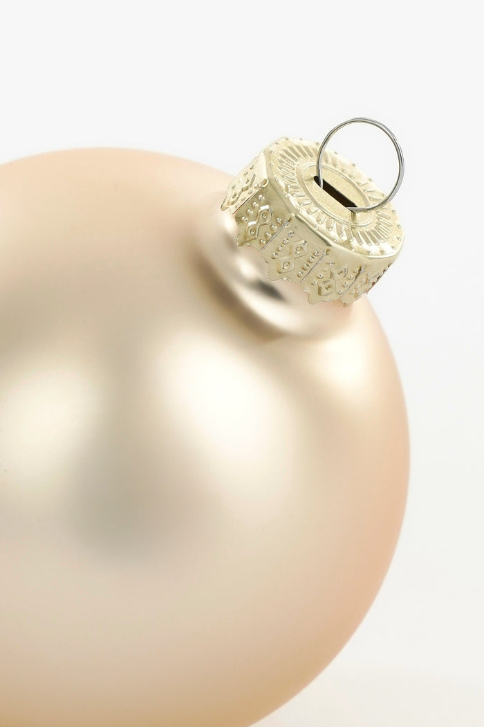 Mica Decorations Kerstballen Set - 26 Stuks - Ø7 cm - Glas - Crème