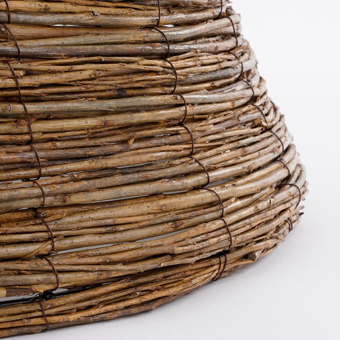 Mica Decorations Kerstboommand - H21 x Ø50 cm - Wilgentakken - Bruin