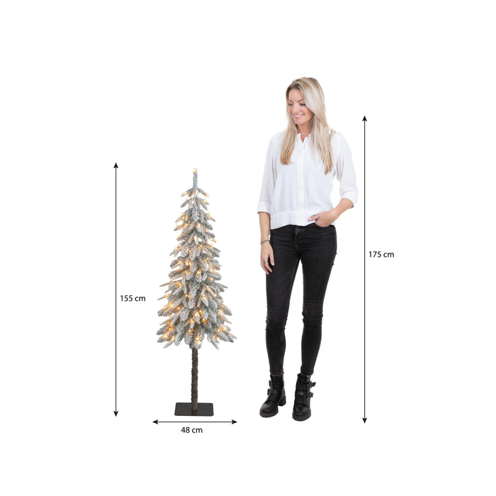 Black Box Trees Lodge Kunstkerstboom met Verlichting - H155 x  Ø48 cm