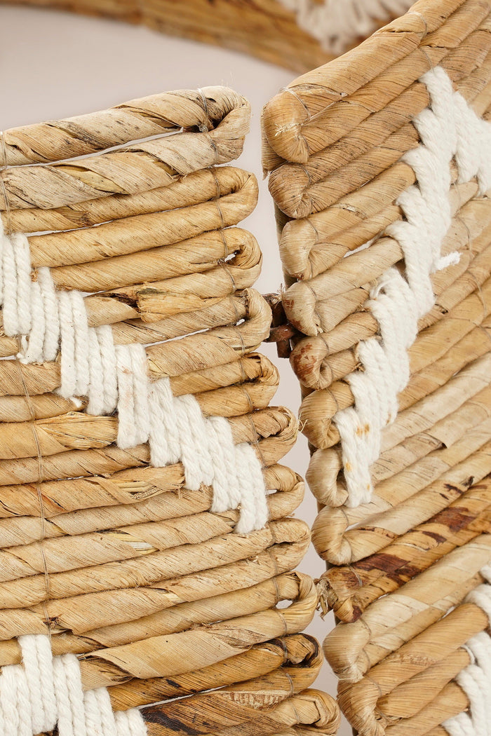 Mica Decorations Kerstboomrok - H25 x Ø50 cm - Bananenblad-Bruin, Wit