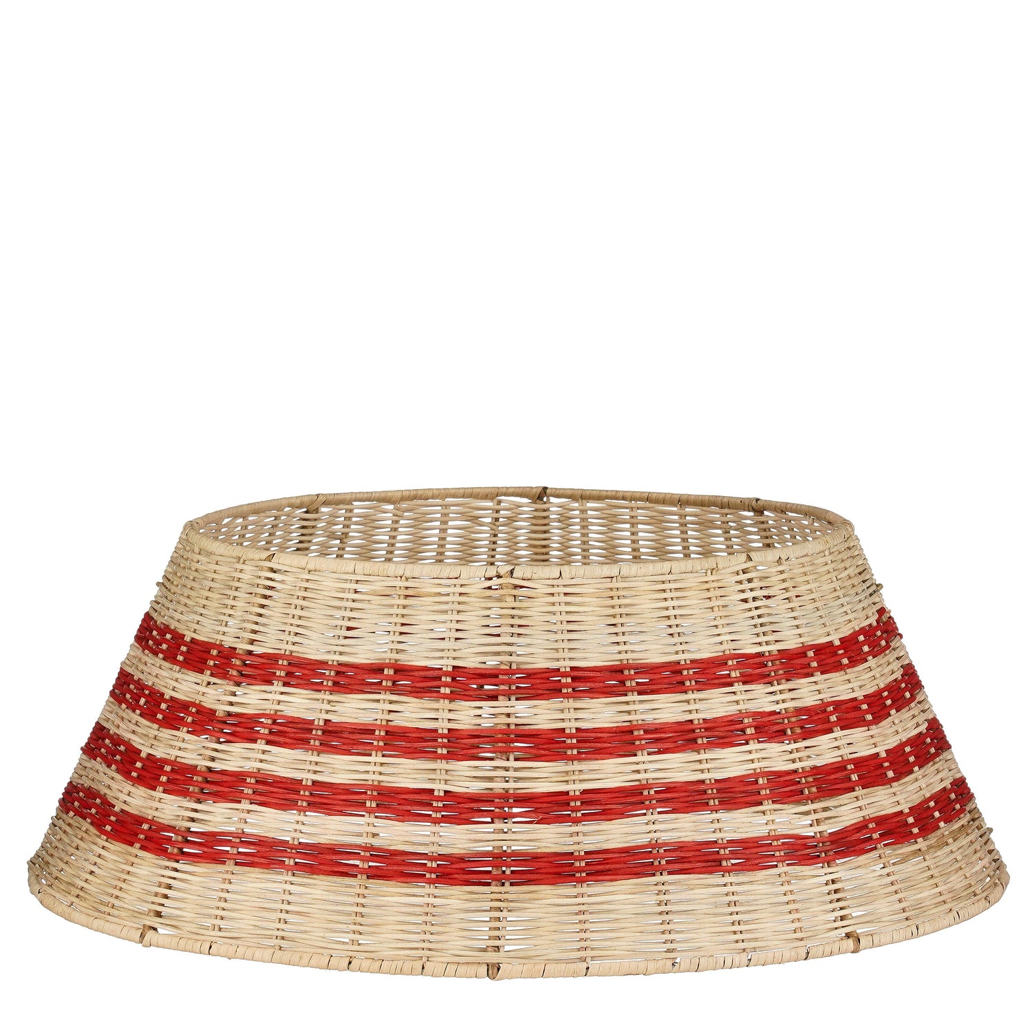 Mica Decorations Kerstboomrok - H25 x Ø60 cm - Rotan - Beige, Rood