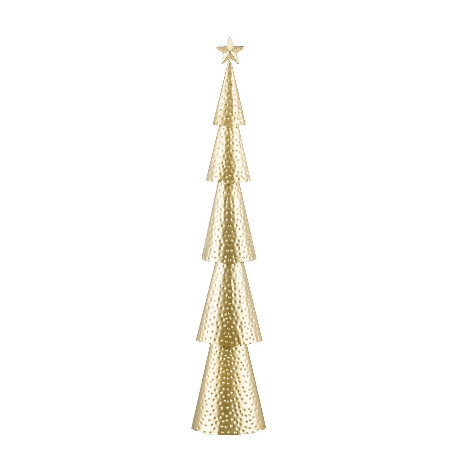 Mica Decorations Decoratie Kerstboom - L18 x B9 x H91 cm - IJzer-Goud