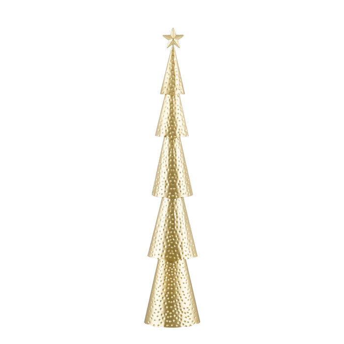 Mica Decorations Decoratie Kerstboom - L18 x B9 x H91 cm - IJzer-Goud