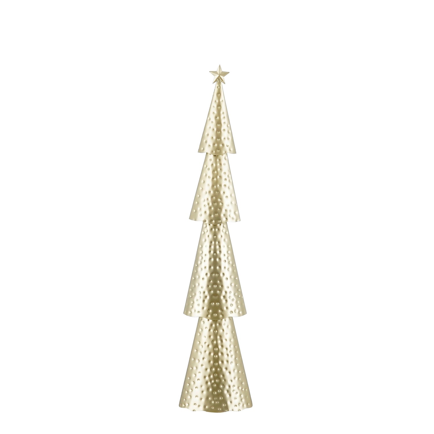 Mica Decorations Decoratie Kerstboom - L15 x B8 x H68 cm - IJzer-Goud