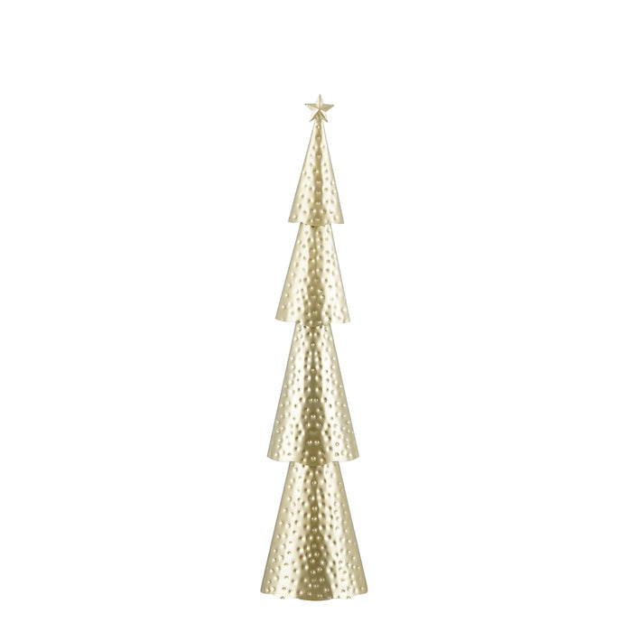 Mica Decorations Decoratie Kerstboom - L15 x B8 x H68 cm - IJzer-Goud