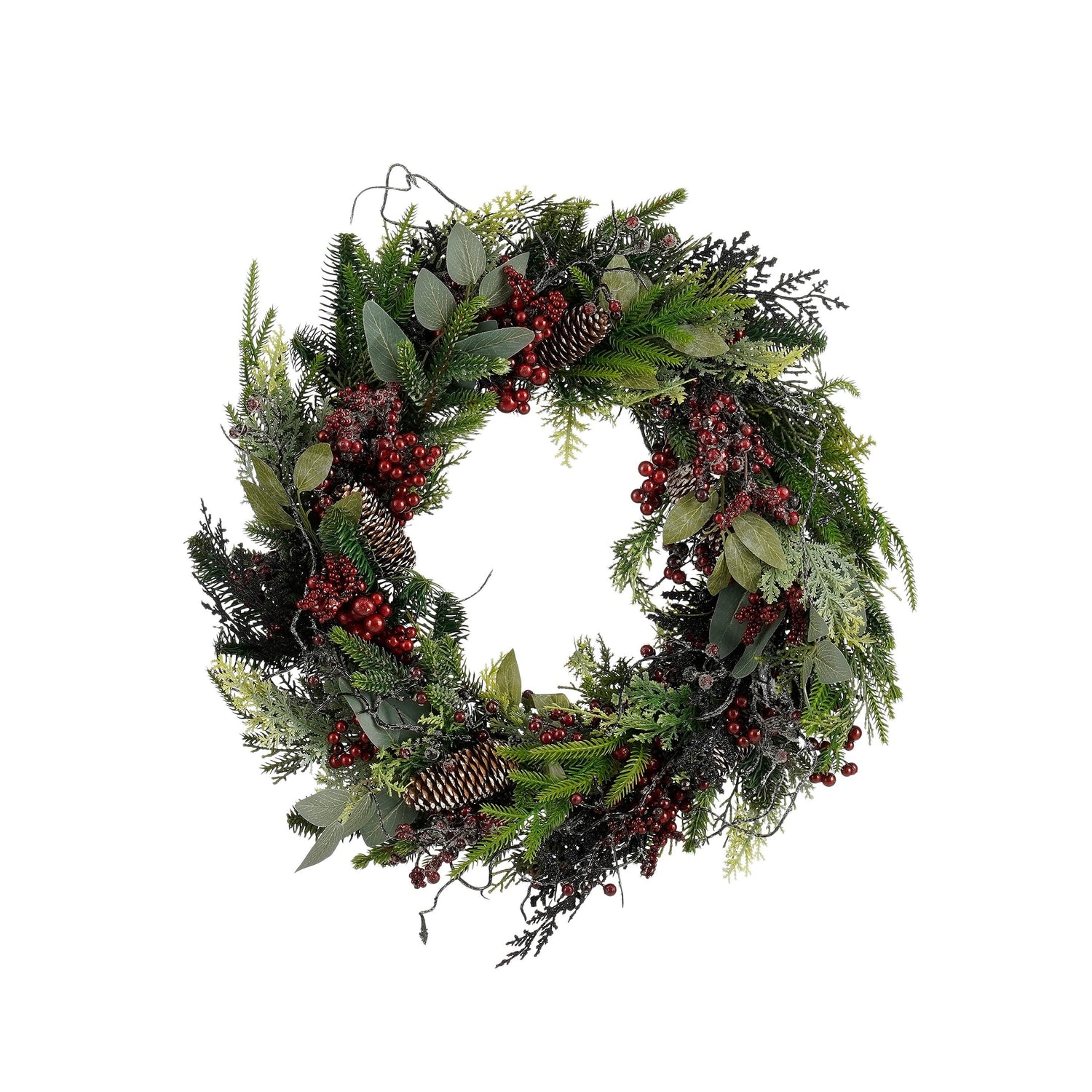 Mica Decorations Bodi Kerstkrans - H13 x Ø50 cm - Bordeaux