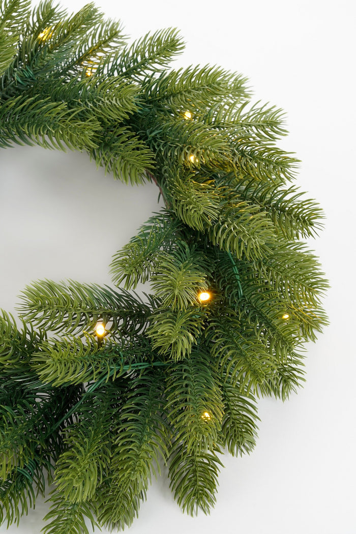 Black Box Trees Nagoya Set van 2 Kerstbomen en 1 Krans - H90 x Ø45 cm