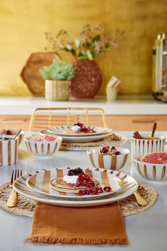 Mica Decorations Elsie Dinerbord - Assorti - H3 x Ø36 cm - Bruin