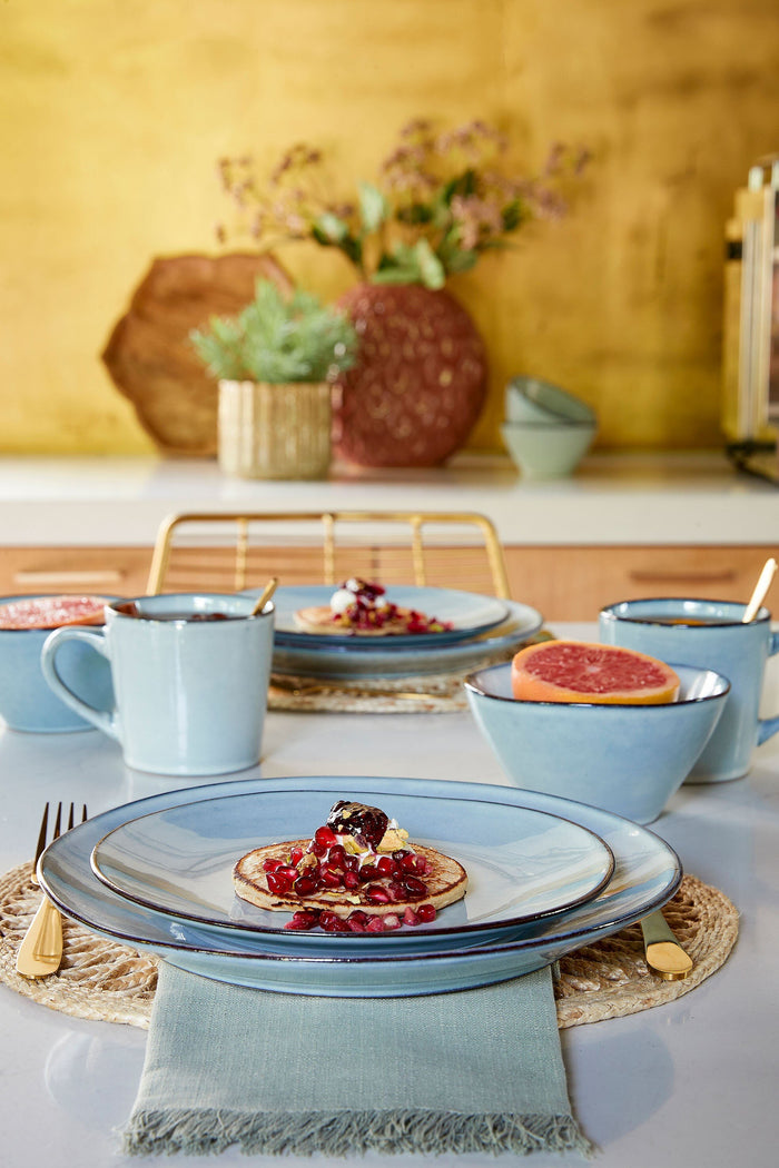 Mica Decorations Racco Serviesset 4 Persoons - Steengoed - Lichtgrijs