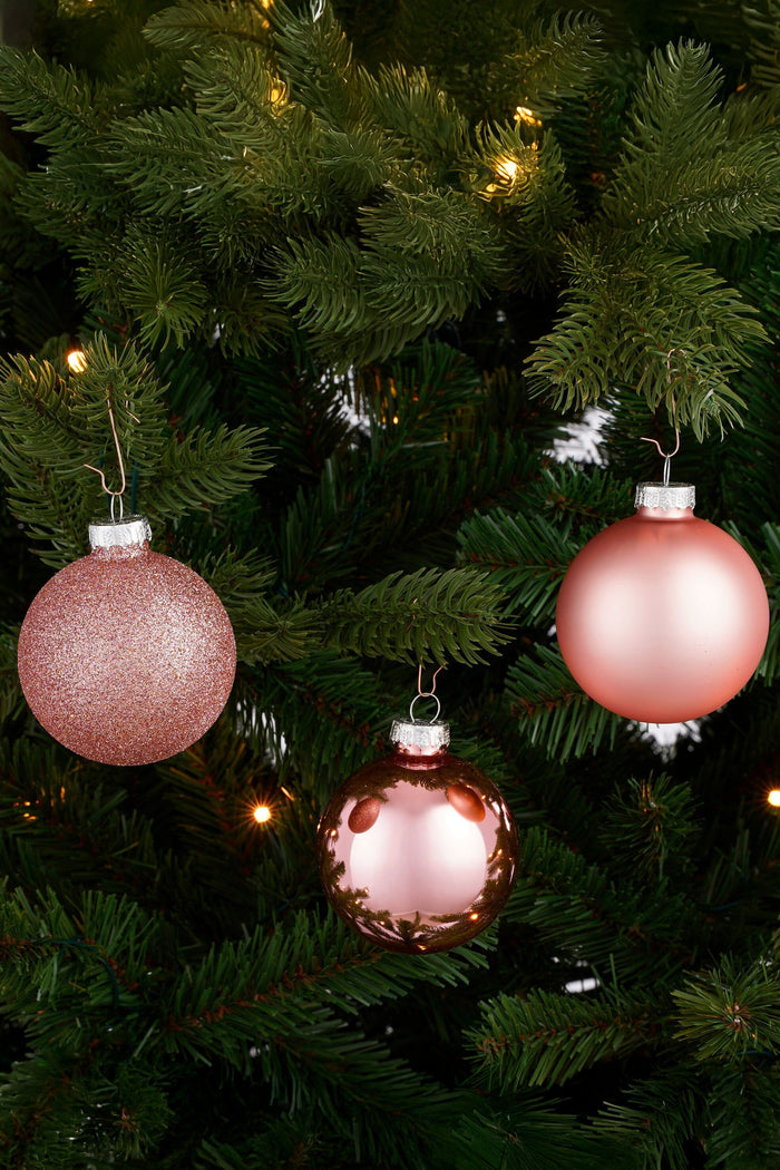 Mica Decorations Kerstballen Set - 42 Stuks - Ø7 cm - Glas - Roze