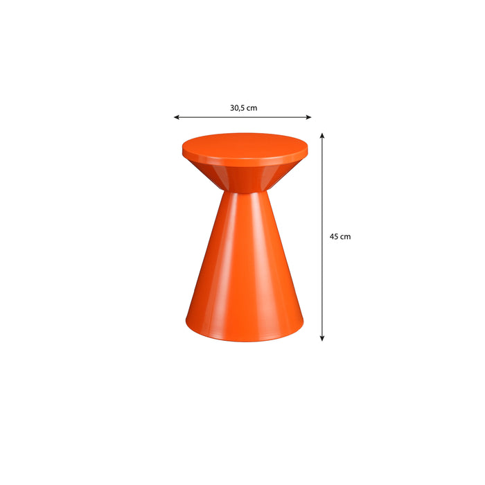 Mica Decorations Jim Bijzettafel - H45 x Ø31 cm - IJzer - Oranje