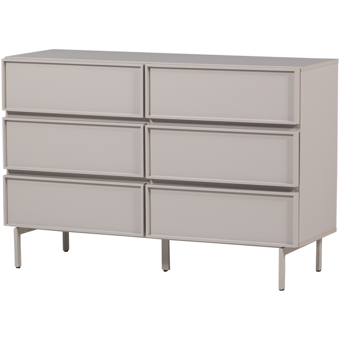 WOOOD Tours Ladekast 6 Lades - Melamine| MDF - Zand - 80x120x42