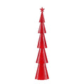 Mica Decorations Decoratie Kerstboom - L18 x B9 x H91 cm-IJzer-Rood