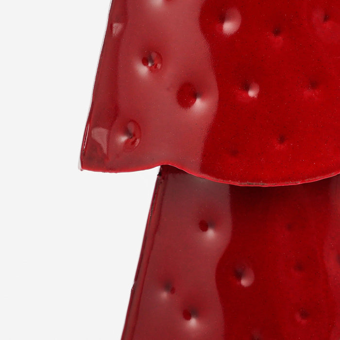 Mica Decorations Decoratie Kerstboom - L18 x B9 x H91 cm-IJzer-Rood