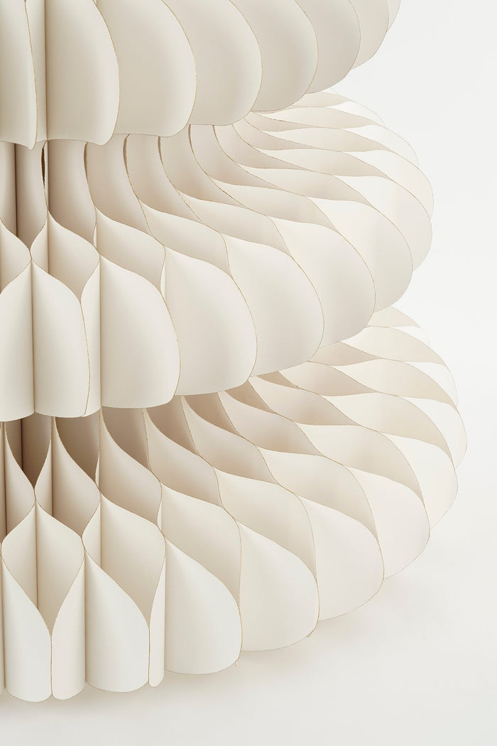 Mica Decorations Decoratie Kerstboom - H153 x  Ø104 cm - Papier - Wit