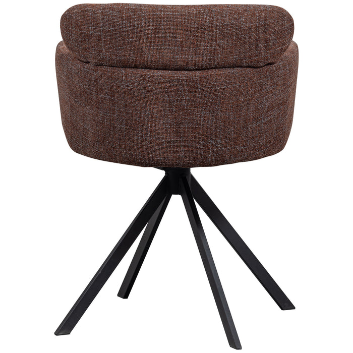 WOOOD Fenne Eetkamerstoelen - Polyester - Chestnut - Set van 6