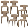 WOOOD Permit Eetkamerstoelen - Polyester - Zand - Set van 6