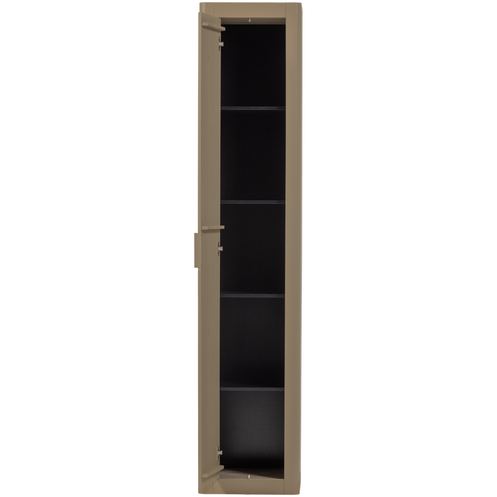 WOOOD Gunnar Smalle Hoge Kast - Grenen - Mud -217x45x39