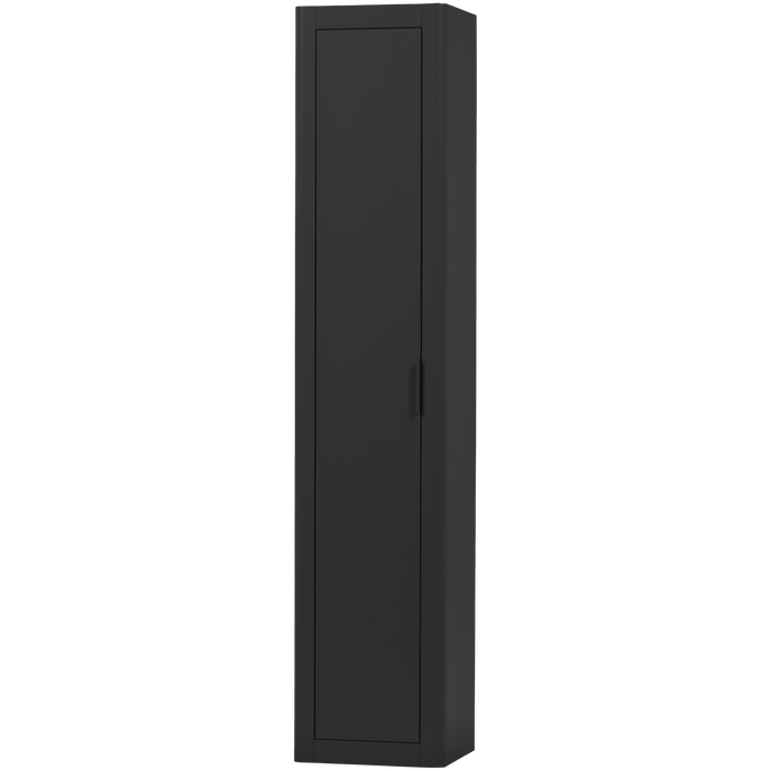 WOOOD Gunnar Smalle Hoge Kast - Grenen - Matzwart - 217x45x39
