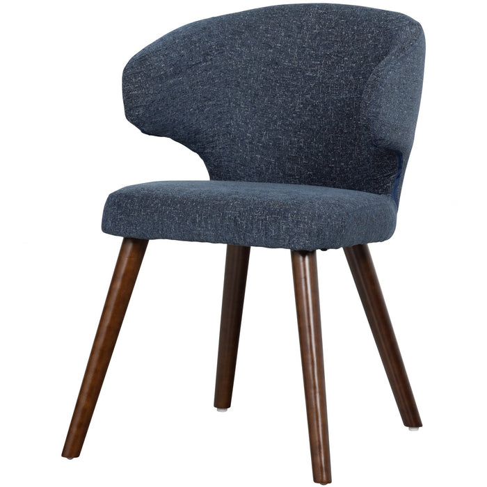 vtwonen Cape Eetkamerstoelen - Stof - Blauw - Set van 6