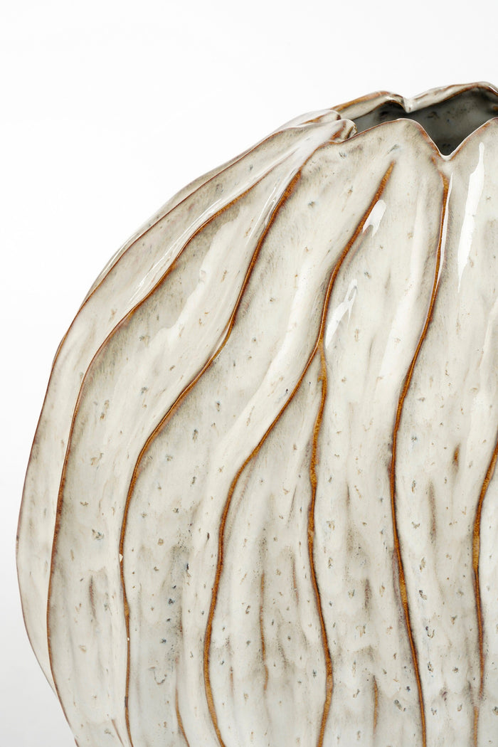 Mica Decorations Jovi Vaas - L43 x B23 x H41 cm - Keramiek - Wit