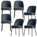 WOOOD Vogue Eetkamerstoelen - Fluweel - Teal - Set van 6