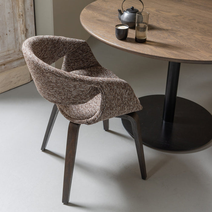 WOOOD Yossi Eetkamerstoelen Houten Bruine Poot - Bruin - Set van 6