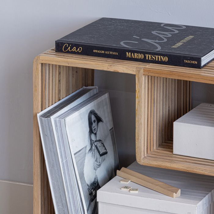 WOOOD Jasmijn Sidetable Recycled Teak - Naturel - 55x55x30