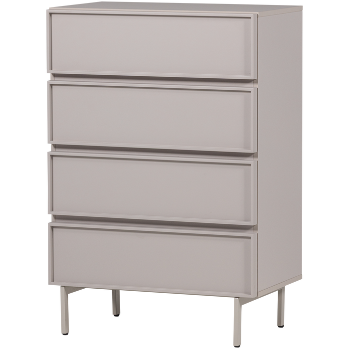 WOOOD Tours Ladekast 4 Lades - Melamine| MDF - Zand - 102x70x42
