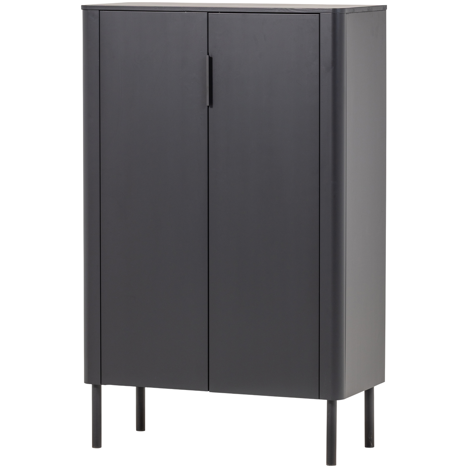 WOOOD Gunnar 2-Deurs Kast - Grenen - Matzwart -135x85x39