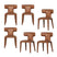 WOOOD Permit Eetkamerstoelen - Leerlook - Cognac - Set van 6