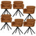 WOOOD Fenne Eetkamerstoelen - Polyester - Ginger - Set van 6