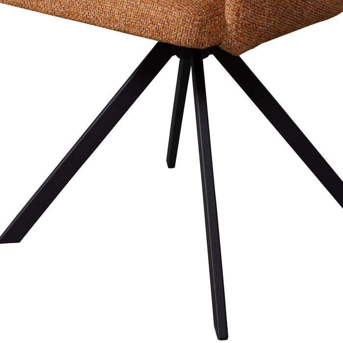WOOOD Fenne Eetkamerstoelen - Polyester - Ginger - Set van 6