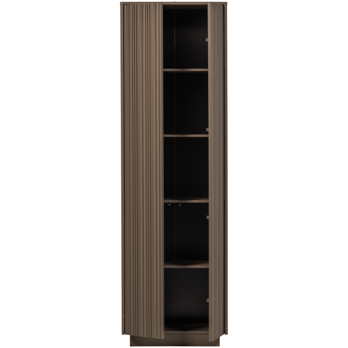 WOOOD Nova Hoge Kast - Grenen - Truffel Bruin - 215x67x40