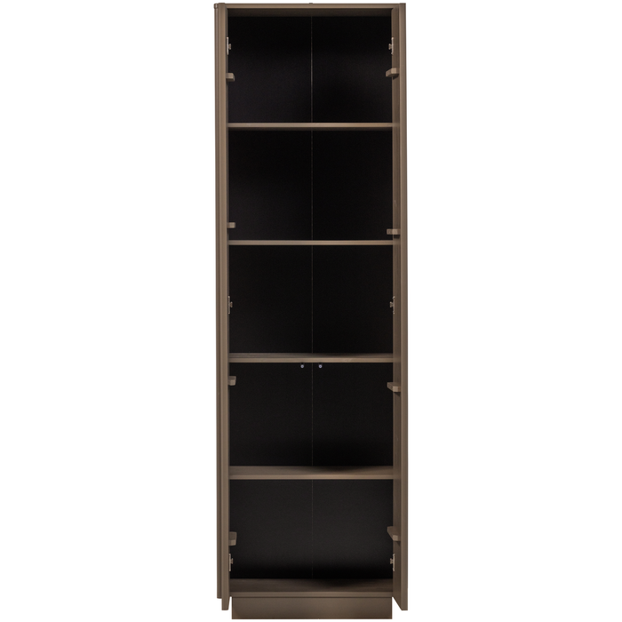 WOOOD Nova Hoge Kast - Grenen - Truffel Bruin - 215x67x40
