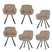 WOOOD Juno Eetkamerstoelen - Mesh - Naturel - Set van 6
