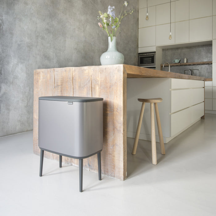 Brabantia Bo Touch Bin Afvalemmer 11 + 23 L - Platinum
