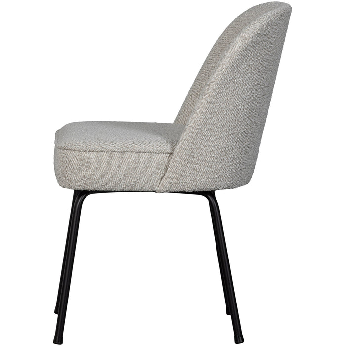 WOOOD Vogue Eetkamerstoelen - Bouclé - Naturel - Set van 6