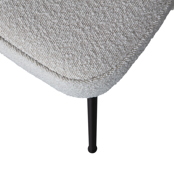 WOOOD Vogue Eetkamerstoelen - Bouclé - Naturel - Set van 6