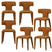 WOOOD Permit Eetkamerstoelen - Polyester - Cinnamon - Set van 6