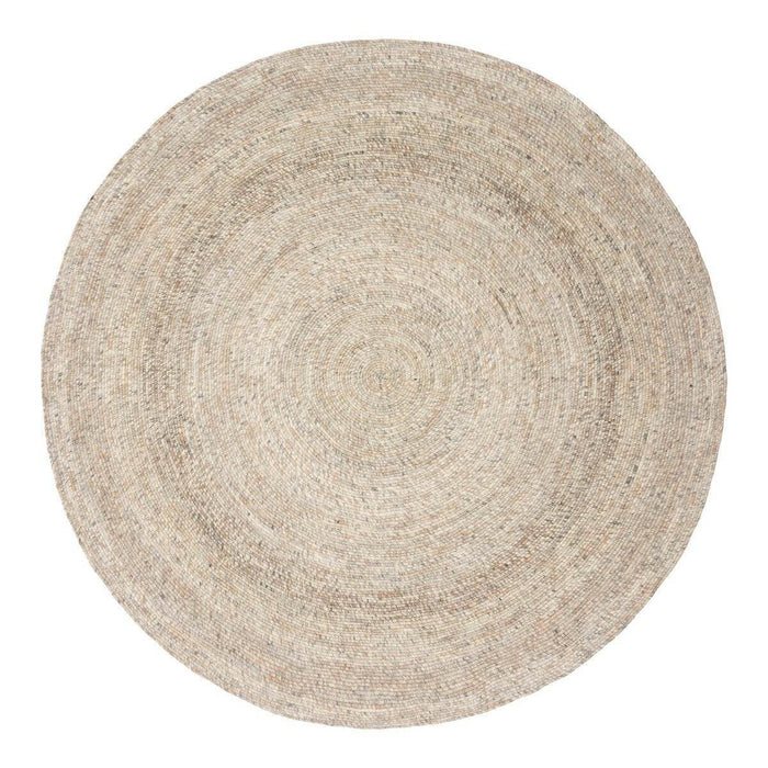 Interieur05 Rond wollen vloerkleed Gapo Grijs|Bruin Gemeleerd