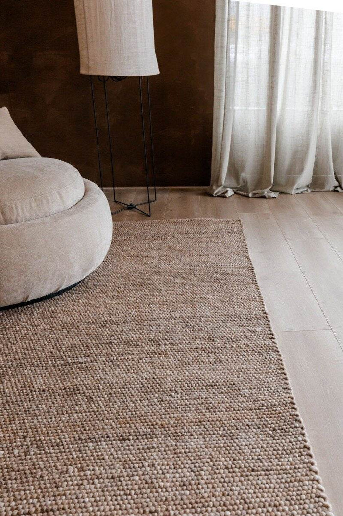 Interieur05 Wollen Vloerkleed Lichtbruin Vik - 160 x 230 cm
