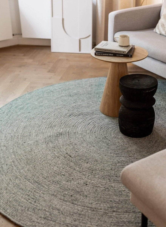 Interieur05 Rond wollen vloerkleed Gapo groen - 220 x 220 cm