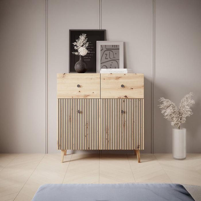 Meubella - Dressoir Bali - Eiken - 90 cm