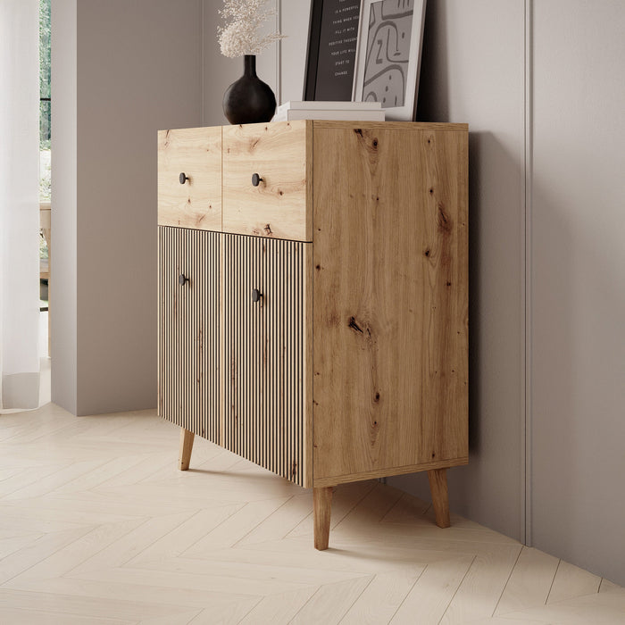 Meubella - Dressoir Bali - Eiken - 90 cm