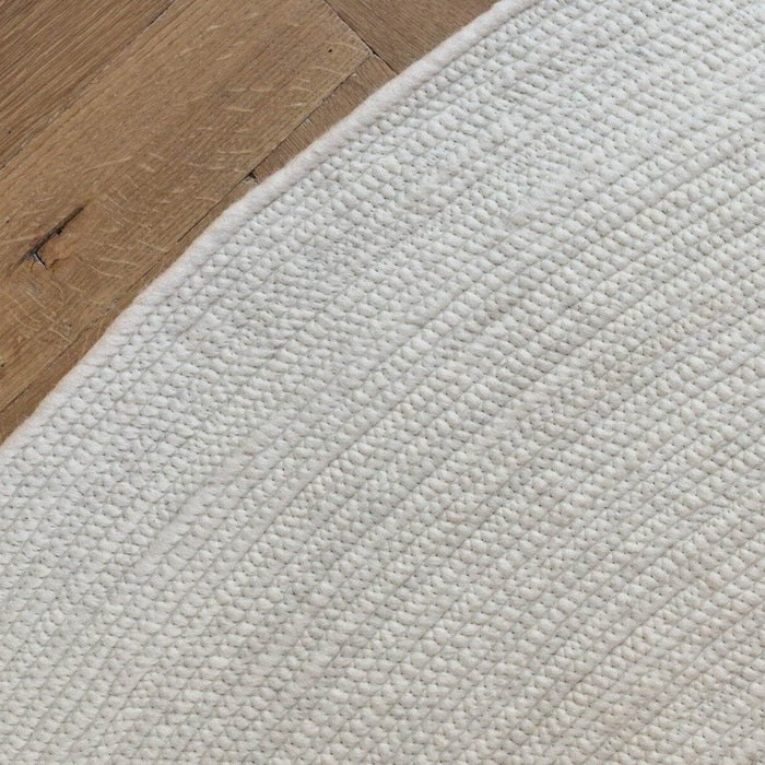 Interieur05 Rond wollen vloerkleed Gapo wit - 180 x 180 cm