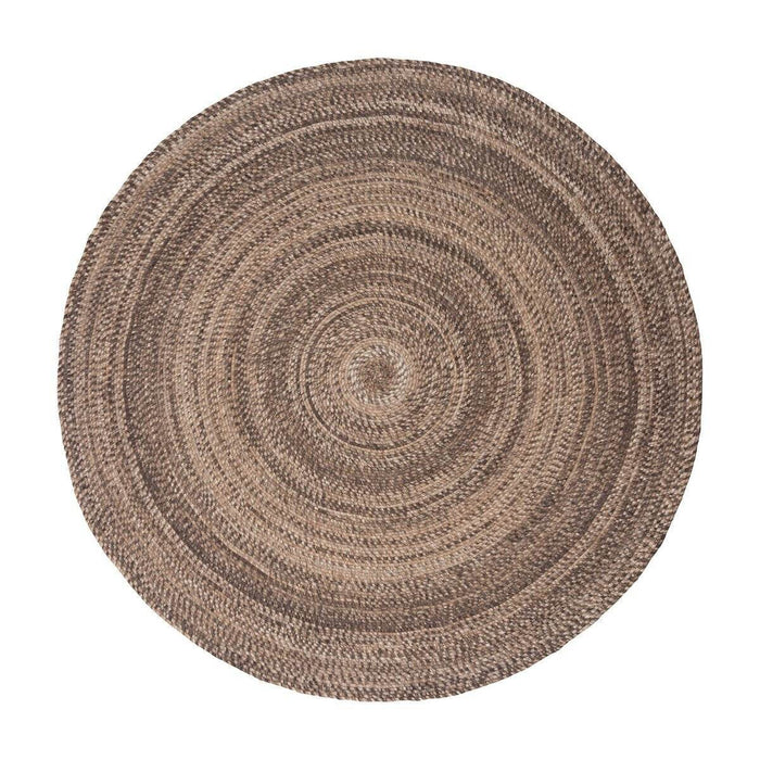 Interieur05 Rond wollen vloerkleed Gapo Donkerbruin gemeleerd