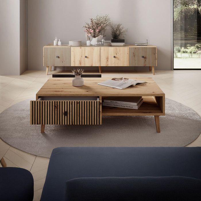 Meubella - Salontafel Bali - Eiken - 102 cm