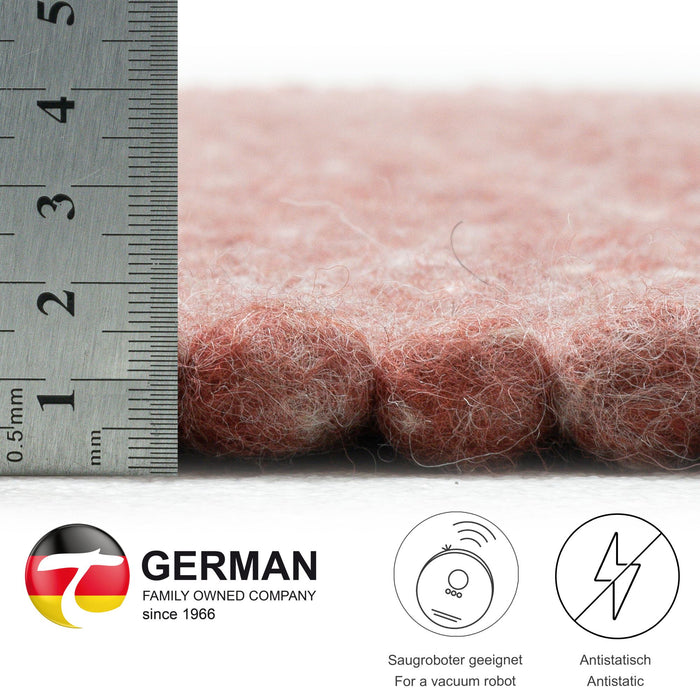 Theko Handgeweven wollen tapijt Alpen 190x250 cm - Rood