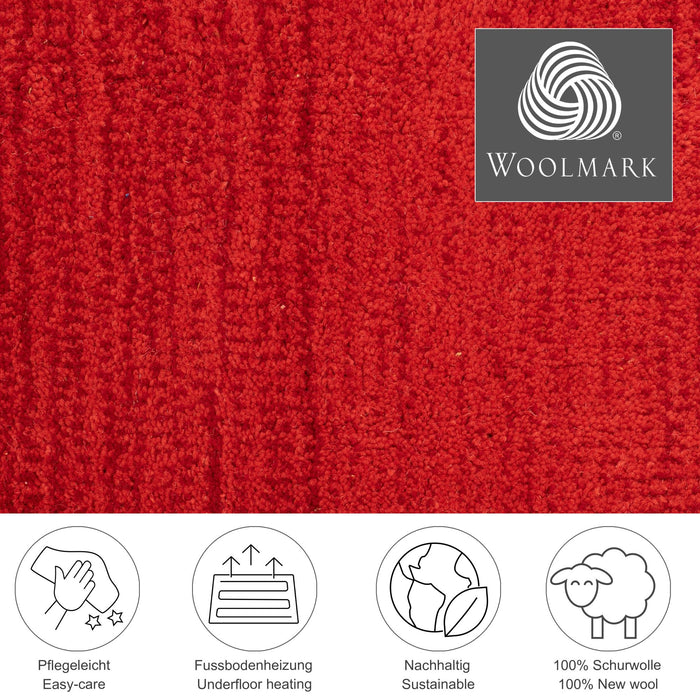 Theko Tapijt met kleurverloop Wool Comfort 90x160 cm - Rood